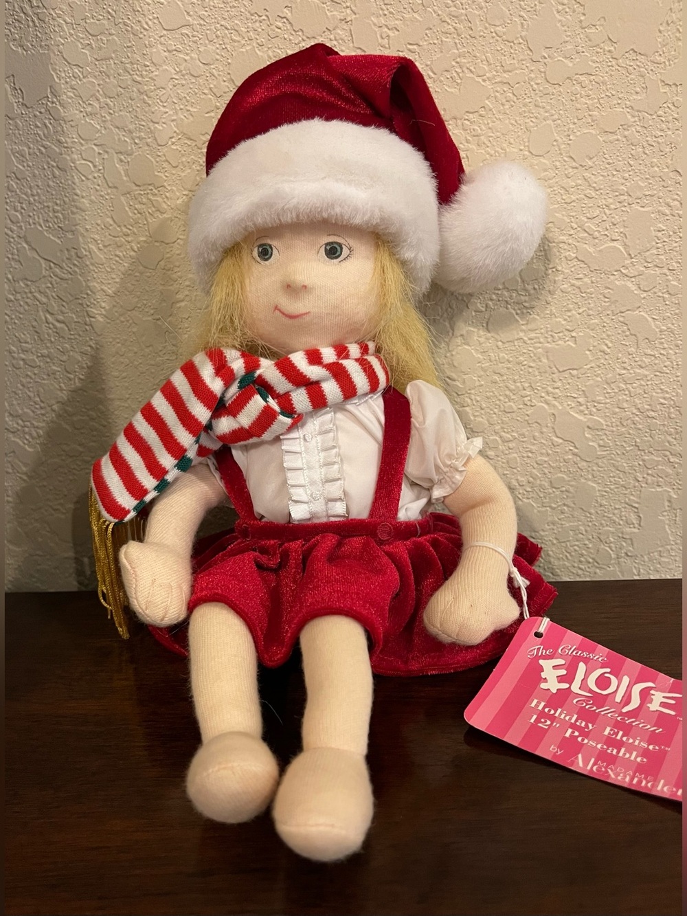 NWT RARE!!  2000 Madame Alexander Eloise 12” Cloth Doll Christmas Holiday Time